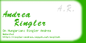 andrea ringler business card